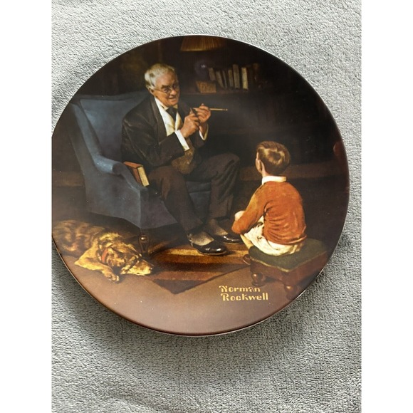 Vintage Norman Rockwell "The Discovery" Collector Plate Decorative Display - Picture 6 of 13